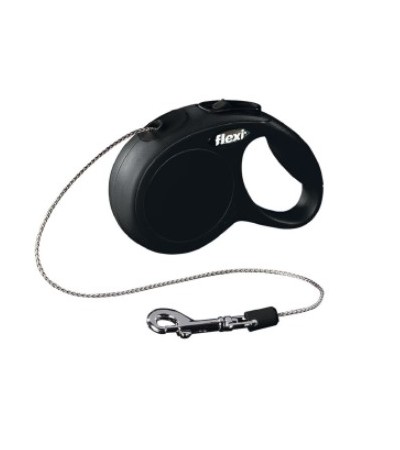 Beeztees Կառավարվող թոկ շների համար Flexi Classic սև՝ ճոպանով սև XS 3 մ - haf-haf.am