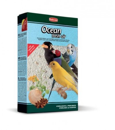 OCEAN FRESH AIR Մանրացված խեցիներով,անուշաբույր լցանյութ թռչունների համար1կգ - haf-haf.am