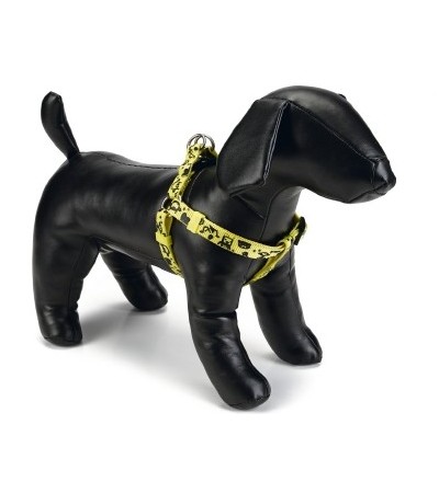 Beeztees Մարմնակապ շների համար UNI նեյլոնից դեղին՝ նախշերով 46-75X20 սմ - haf-haf.am