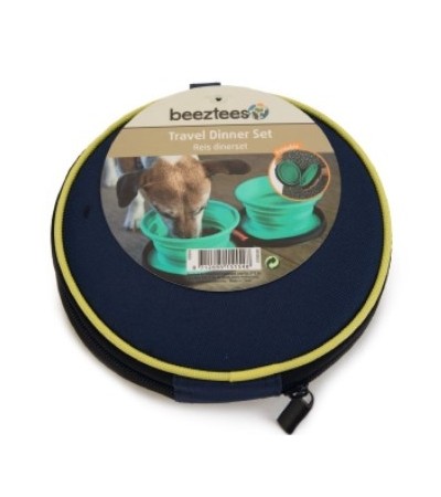 Beeztees Տեղափոխվող կերաման շների համար՝ կրկնակի կանաչ միջին չափսի - haf-haf.am