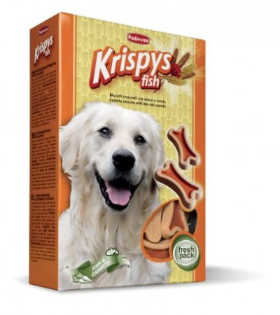 Padovan Cookies Krispys Fish Չորաբլիթ ձկով և գազարով 1կգ - haf-haf.am