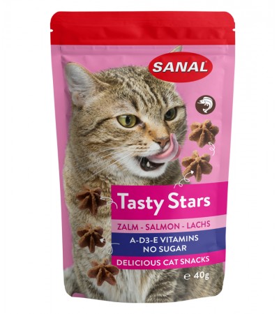 Sanal Tasty Stars Salmon 40գ - haf-haf.am
