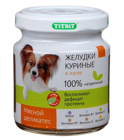 TiTBiT Պահածո հավի ստամոքս ժելեով 100գ - haf-haf.am