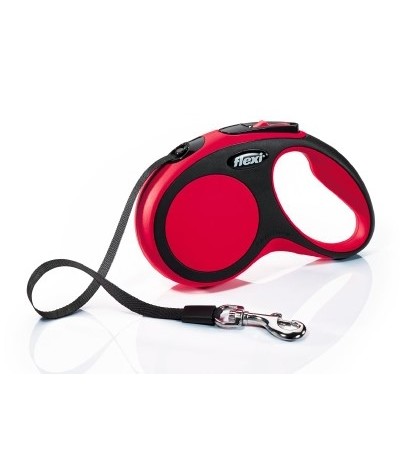 Beeztees Կառավարվող թոկ շների համար Flexi Comfort կարմիր` ժապավենով չափսը S 5 մ - haf-haf.am