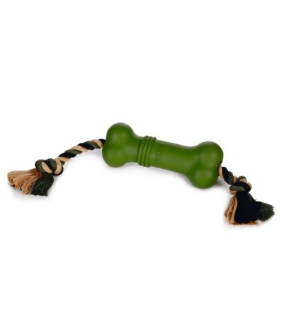 Beeztees Խաղալիք շների համար՝ ոսկոր պարանով Սումո կանաչ 20X6X6 սմ - haf-haf.am