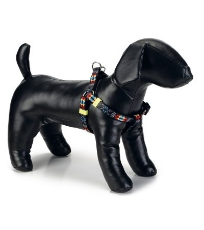 Beeztees Մարմնակապ շների համար UNI նեյլոնից սև՝ նախշերով 26-40X10 սմ - haf-haf.am