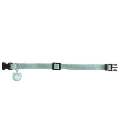 Beeztees Վզկապ կատուների համար UNI նեյլոնից անանուխագույն՝ չխկչխկիկով 20-30X10 սմ - haf-haf.am