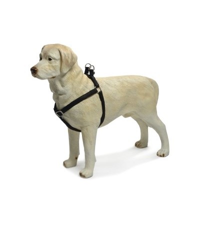 Beeztees Մարմնակապ շների համար MacLeather արհեստական կաշվից և նեյլոնից սև 25X60-100 սմ - haf-haf.am